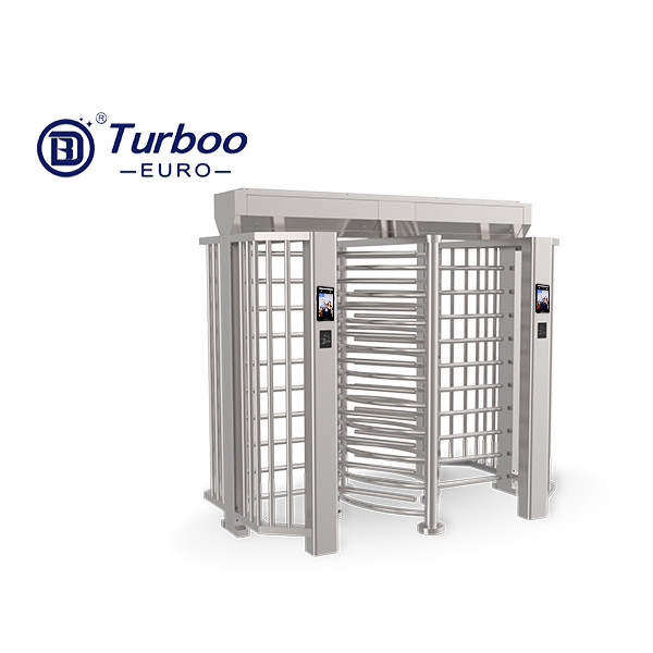 ระบบควบคุมการเข้าออกด้วยประตูหมุนความสูงเต็มสเตนเลสสตีลความปลอดภัยสูง Turboo